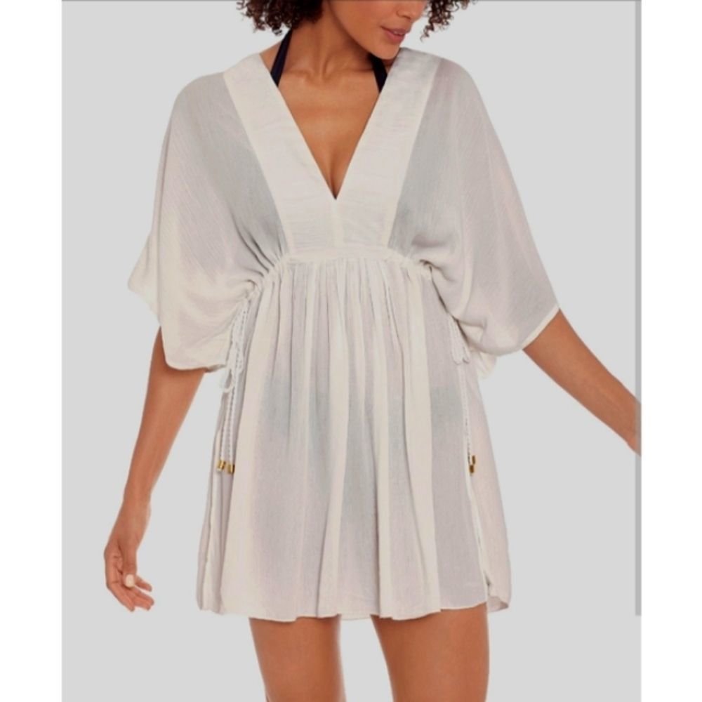 Lauren by Ralph Lauren Crushed Tunic Cover-Up Dress